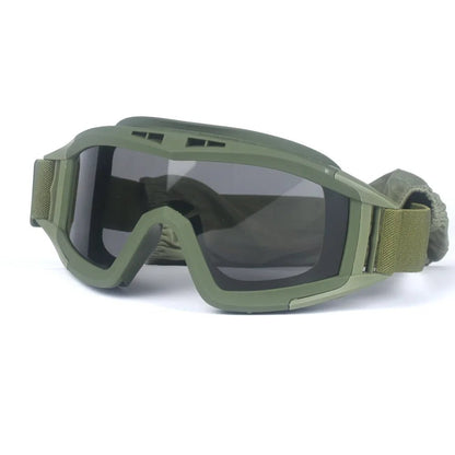 BackupMyFilesNow® 2026 Airsoft tactical goggles with three lenses, windproof and dustproof motorcycle and mountaineering protective glasses.