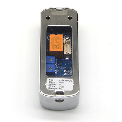 Wall-mounted zinc alloy exit button with LED light for door access control, infrared sensor, automatic push switch.