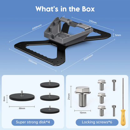 Black 320lbs magnetic aluminum roof mount bracket for Starlink Gen 3 V4 & 4X Dish antenna by BACKUPMYFILESNOW.COM®.