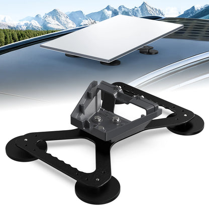 Magnetic aluminum roof mount bracket for Starlink Gen 3 V4 and 4X dish antenna, supports up to 320lbs, from BACKUPMYFILESNOW.COM®.