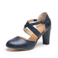 Backupmyfilesnow.com® Baotou high-heel chunky sandals with buckle strap, stylish open-toe design, and block heel for elegant summer wear.