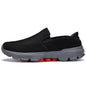 Black men’s slip-on loafers from BackupMyFilesNow, breathable casual driving shoes with non-slip soles, available in size 45.