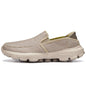 Black men's slip-on loafers from BackupMyFilesNow.com, breathable casual driving shoes with non-slip sole in size 45.