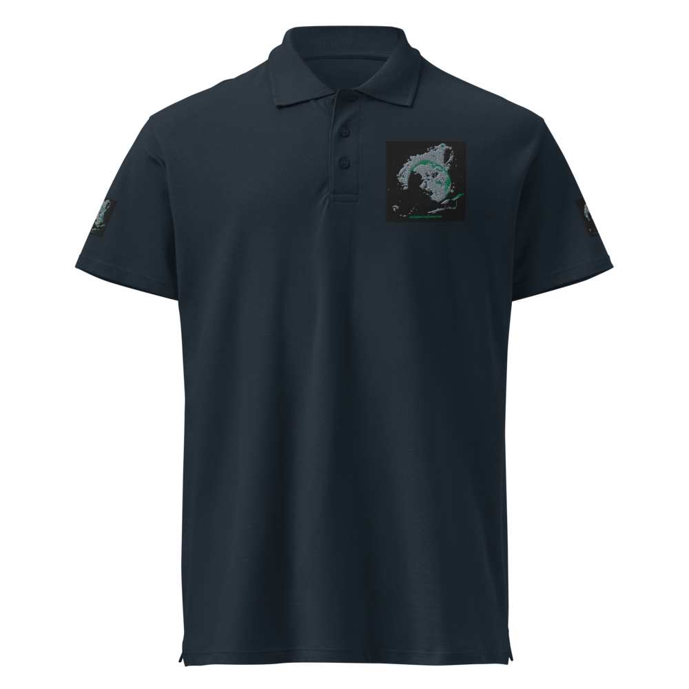 Unisex black premium pique polo shirt by SOL'S, 3XL size, featuring classic collar and short sleeves.