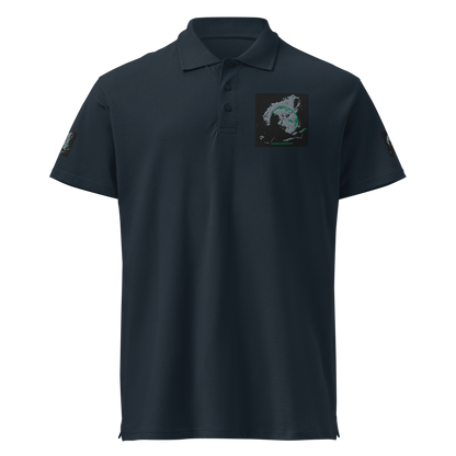 Unisex black premium pique polo shirt by SOL'S, 3XL size, featuring classic collar and short sleeves.