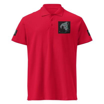 Black unisex premium pique polo shirt by SOL'S, size 3XL, featuring classic collar and short sleeves, made by BACKUPMYFILESNOW.COM®.