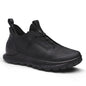 Black men's lightweight outdoor running shoes with a trendy natural luxury design, suitable for hiking, mountain climbing, and camping.