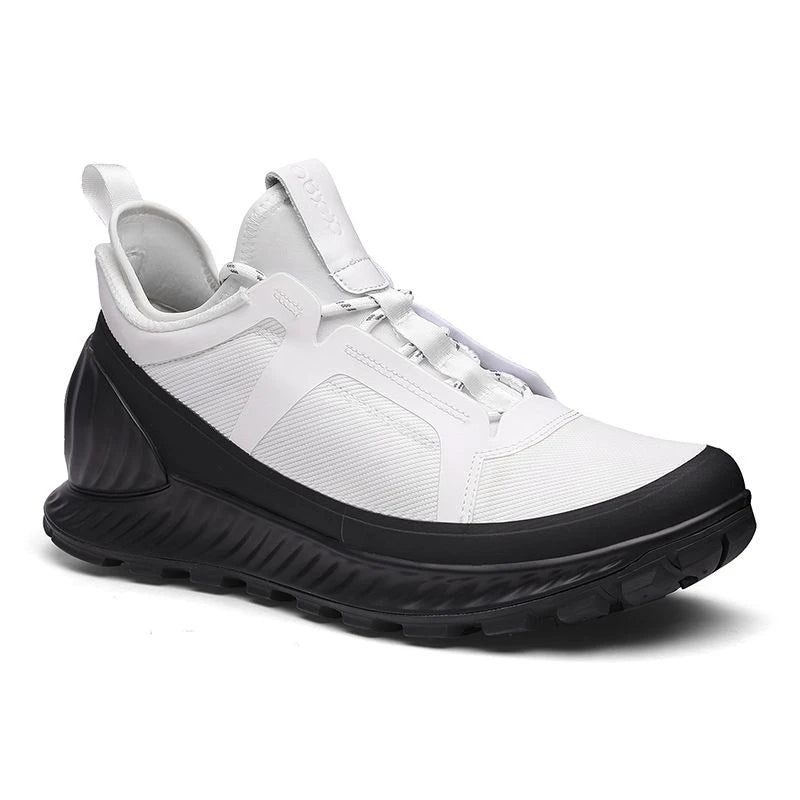 Black men's lightweight outdoor running shoes by BackupMyFilesNow.com, designed for hiking, mountain climbing, camping, and hunting.