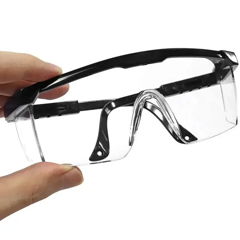 Black 40-pack safety goggles by BACKUPMYFILESNOW.COM® with anti-splash, windproof, and dustproof protective glasses for work.