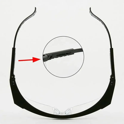 Black 40-piece anti-splash safety goggles by BACKUPMYFILESNOW.COM® for windproof, dustproof eye protection during work.