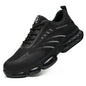 Black Popcorn Sole Safety Shoes for protective footwear by BackupMyFilesNow.com, featuring durable sole and safety features.