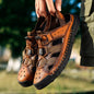 Men's casual trend sandals in plus sizes by BACKUPMYFILESNOW.COM®, featuring open-toe design and comfortable straps.