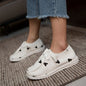 Summer canvas women's lace-up casual flat shoes by BACKUPMYFILESNOW.COM®, featuring breathable fabric and comfortable flat sole.