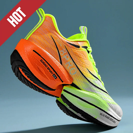 Black men's and women's sports running shoes with breathable mesh, lightweight design, air cushion, ideal for jogging and marathon training.