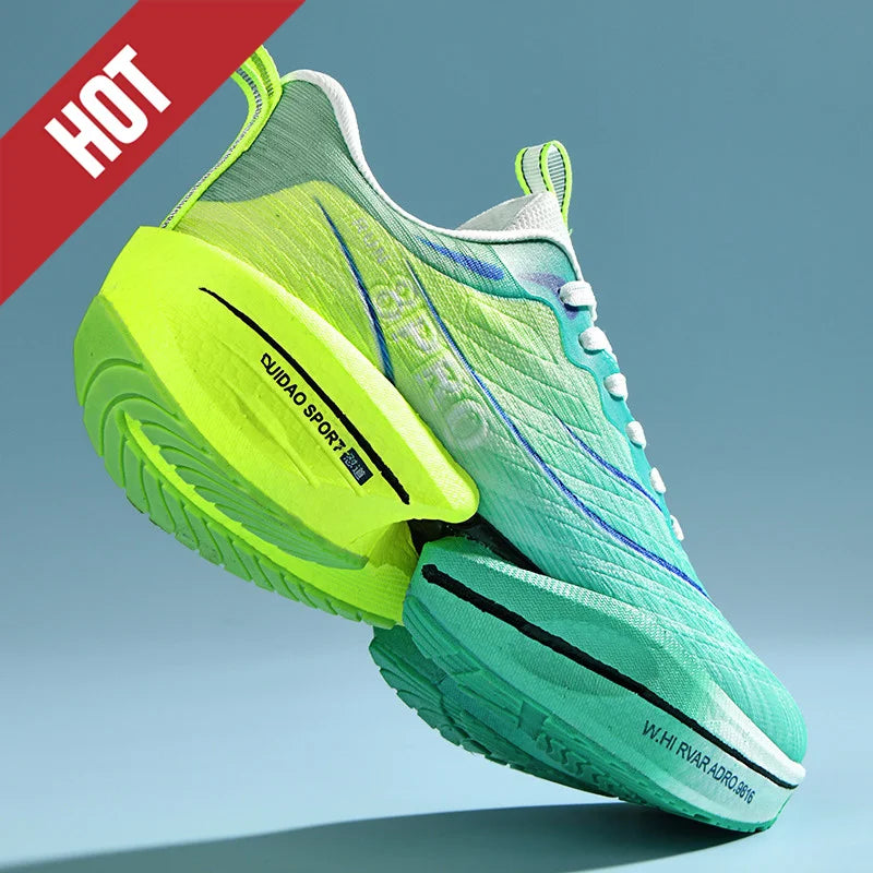 Black men's sports running shoes with breathable mesh, lightweight cushioning, and athletic design for jogging and marathon training