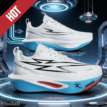 Black men's sports running shoes by BackupMyFilesNow.com, lightweight, breathable, comfortable athletic sneakers for jogging and marathon runs.