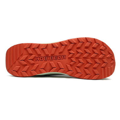 Black HOBIBEAR unisex running shoes with elastic band, lightweight breathable hiking sneakers, suitable for casual wear.