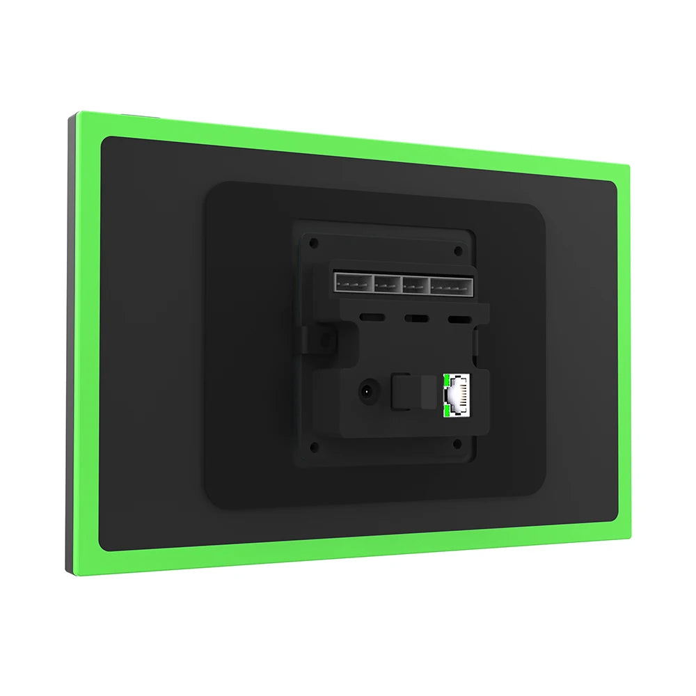10.1-inch Android smart home control panel with touch screen, 4GB RAM, Wi-Fi 6, PoE, RJ45, RS232, and RS48 ports.