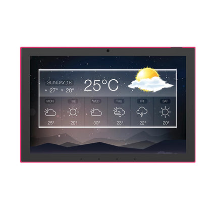 10.1-inch Android smart home control panel with touch screen, 4GB RAM, WiFi 6, PoE, RJ45, RS232, RS48 ports, black color.