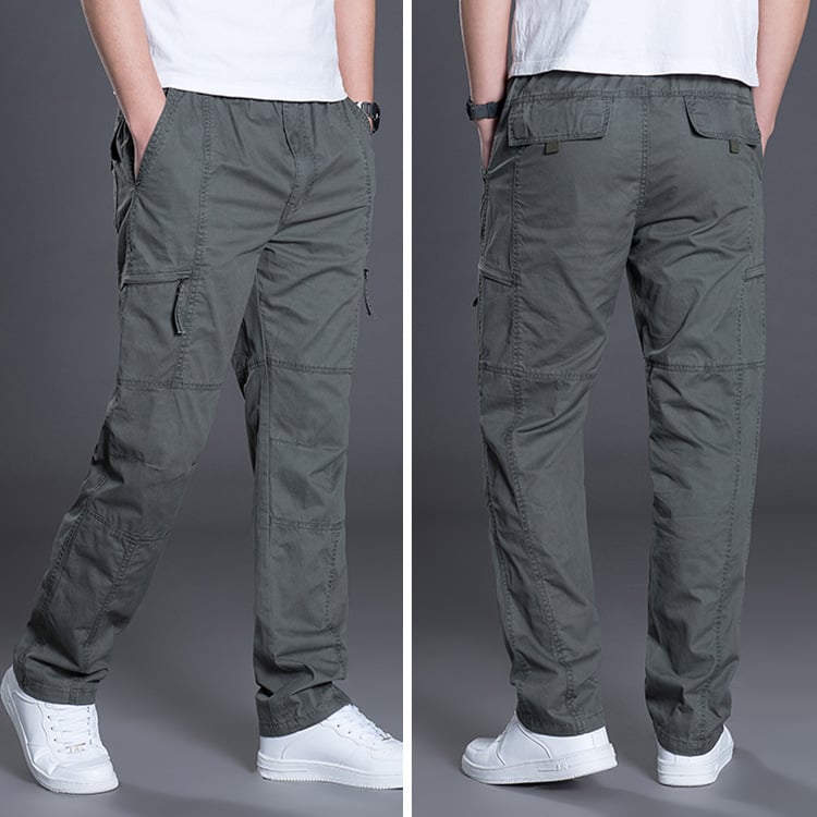 Plus size men's trousers from BACKUPMYFILESNOW.COM®, shown in a comfortable fit with a classic design and neutral color.