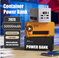 Large capacity BACKUPMYFILESNOW.COM® power bank with 50000mAh for charging smartphones and devices.