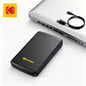 Kodak P150 portable external hard drive with USB 3.0, 500GB capacity, black color, designed for PC, laptop, PS4, and Xbox storage.