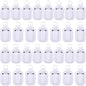 Set of 60 reusable clear hand sanitizer keychain travel bottles and holders for backpacks and purses.