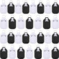 Set of 60 reusable clear hand sanitizer keychain holders and travel bottles for backpacks and purses, by BackupMyFilesNow.com.