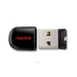 Black SanDisk super mini metal USB flash drive with 64GB storage, portable design, and sleek metal body.