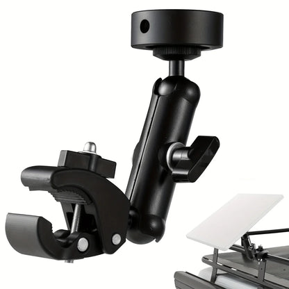 Black 8-inch adjustable Starlink Mini satellite antenna bracket with 360° rotation and windproof outdoor grip by BACKUPMYFILESNOW.COM®.