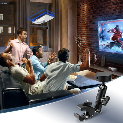 Black 8-inch Starlink bracket with adjustable 360° rotation for outdoor satellite antenna installation and windproof support.