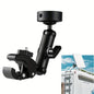 Black 8-inch Starlink bracket with adjustable 360° rotation for outdoor satellite antenna, designed for Starlink Mini accessories.