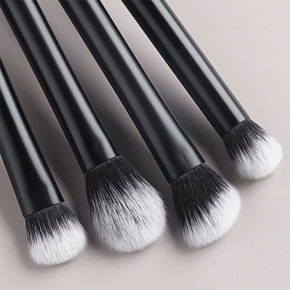 8-piece BackupMyFilesNow.com makeup brush set with soft synthetic hair, includes foundation, blush, and eyeshadow brushes.