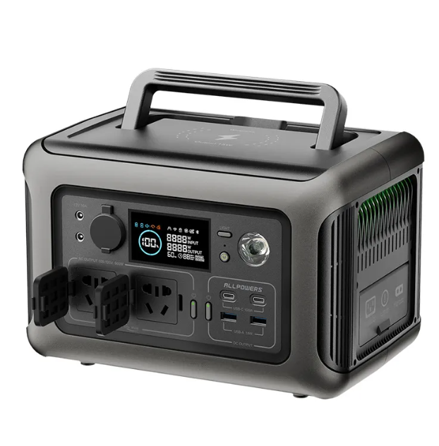BackupMyFilesNow Power Station, portable device with multiple charging ports and digital display, designed for backup and power supply.