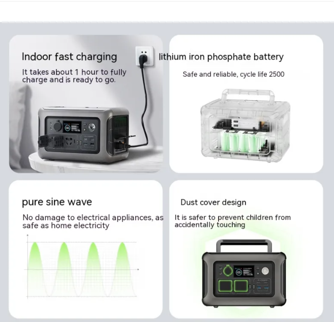 BackupMyFilesNow Power Station with multiple charging ports and digital display, compact portable energy device for backup power.