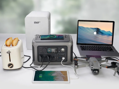 BackupMyFilesNow Power Station with multiple charging ports and rugged design for portable power and device charging.