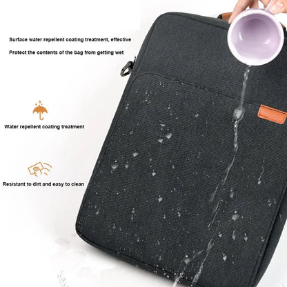 Black travel storage bag for Starlink Mini, waterproof portable case with shoulder and crossbody straps, designed for accessories.