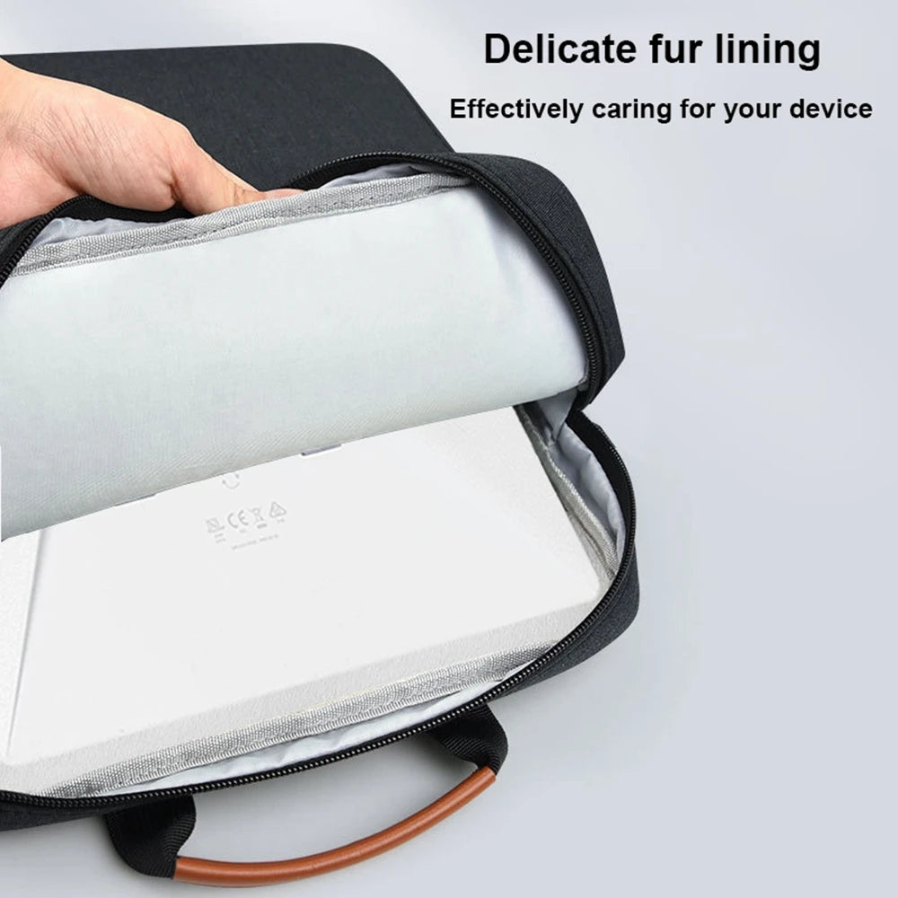 Black waterproof travel storage bag for Starlink Mini, with shoulder and crossbody strap, designed for portable case and accessories.