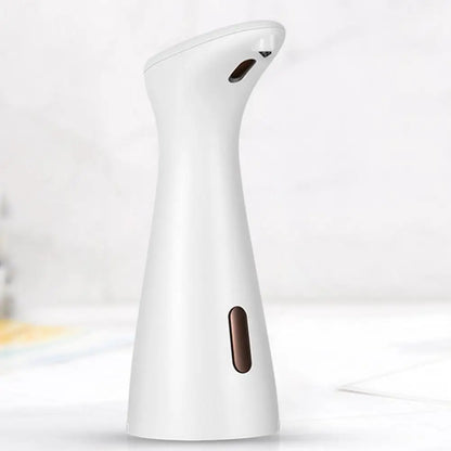 Black automatic soap dispenser with non-contact sensor for hand sanitizer and soap, suitable for home and store use.