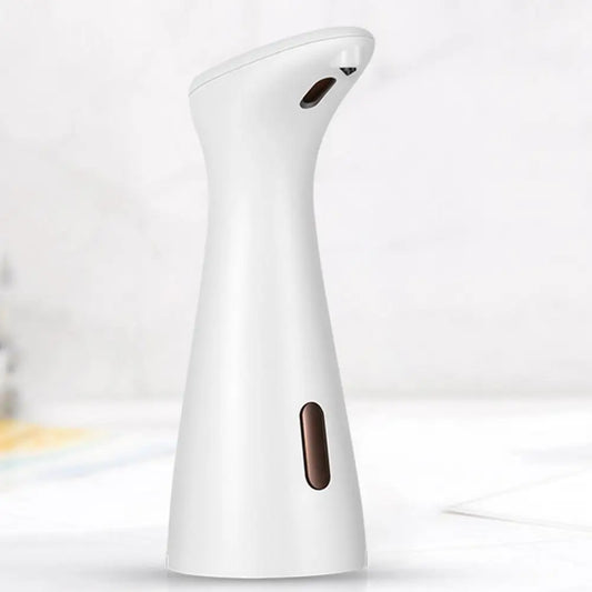 Black automatic soap dispenser with non-contact sensor for hand sanitizer and soap, suitable for home and store use.