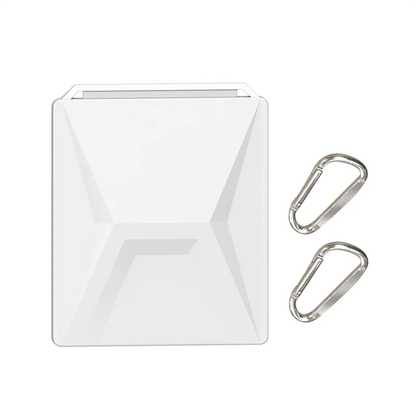 Black silicone protective cover with carabiner for Starlink Mini, providing full coverage and outdoor portability.
