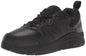 New Balance Women's 857 V3 casual comfort cross trainer in black, showing the side view of the sneaker with black laces.