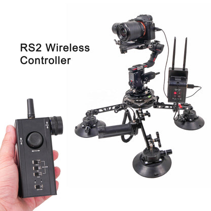 CAME-TV 4-arm aluminum alloy suction cup mount with 10kg capacity, compatible with RS2 and wireless action accessories.