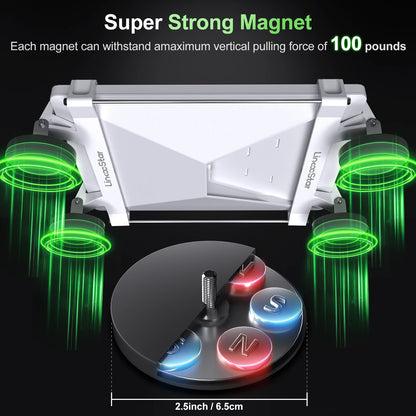 Black car-mounted magnetic antenna signal bracket for Starlink Mini, compatible with Starlink Mini installation kit.