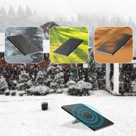 Black silicone protective case for Starlink Gen3 antenna, drop-proof outdoor shield, spare part for outdoor adventures.