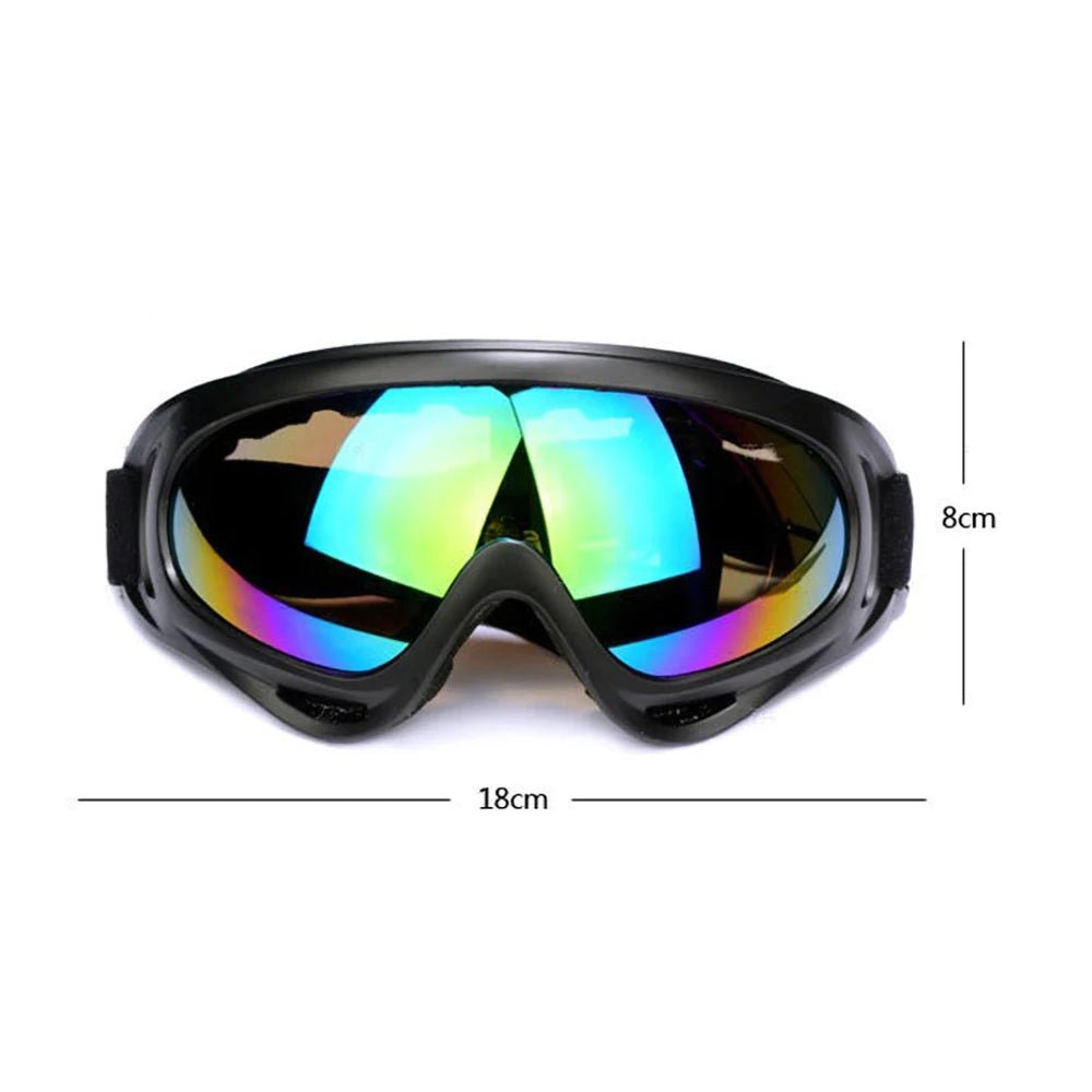 Black safety anti-UV glasses for work, protective goggles for sports and tactical use, windproof, dust-proof, rider protection.