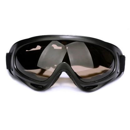 Black safety anti-UV glasses for work, protective goggles, windproof, dust-proof, tactical design, suitable for labor and riding.