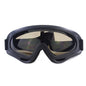 Black safety anti-UV glasses for work, protective goggles, windproof, dust-proof, tactical design for labor and rider protection.