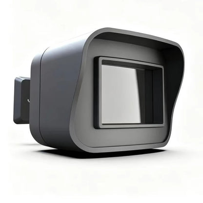 Black smart outdoor home security WiFi motion sensor with weather resistance, remote app notifications, compatible with Alexa.