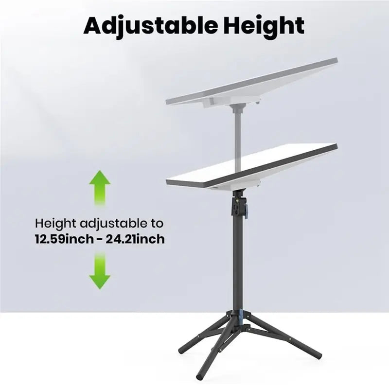Black adjustable tripod stand for Starlink Mini dish, portable outdoor mounting kit, compatible with Starlink Mini satellite dish.